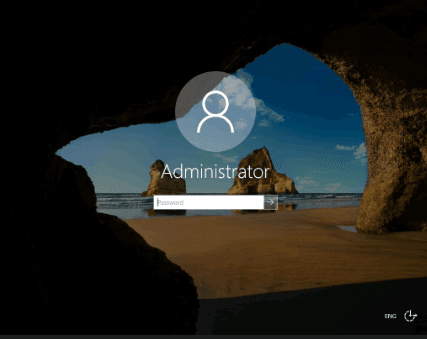 Windows Remote Desktop sign-in screen for an Administrator account discovered during an authorized law firm exposure review